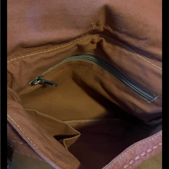 MYRA BAG Desert Trail Small Crossbody Bag Boho Fringe Rose Blue - Picture 7 of 9